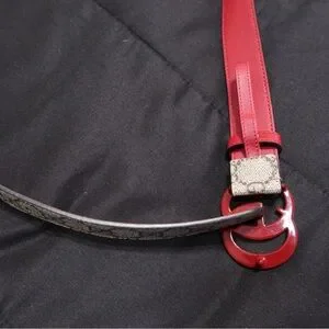 Gucci | Accessories | Gucci Supreme Belt With Red Buckle And  display picture 1